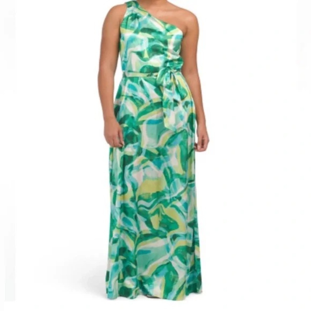 Nicole Miller Multicolor One-Shoulder Dress